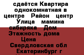 сдаётся Квартира однокомнатная в центре › Район ­ центр › Улица ­ мамина-сибиряка › Дом ­ 70 › Этажность дома ­ 5 › Цена ­ 17 000 - Свердловская обл., Екатеринбург г. Недвижимость » Квартиры аренда   